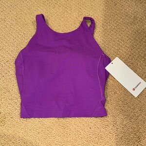 Purple high neck lululemon tank